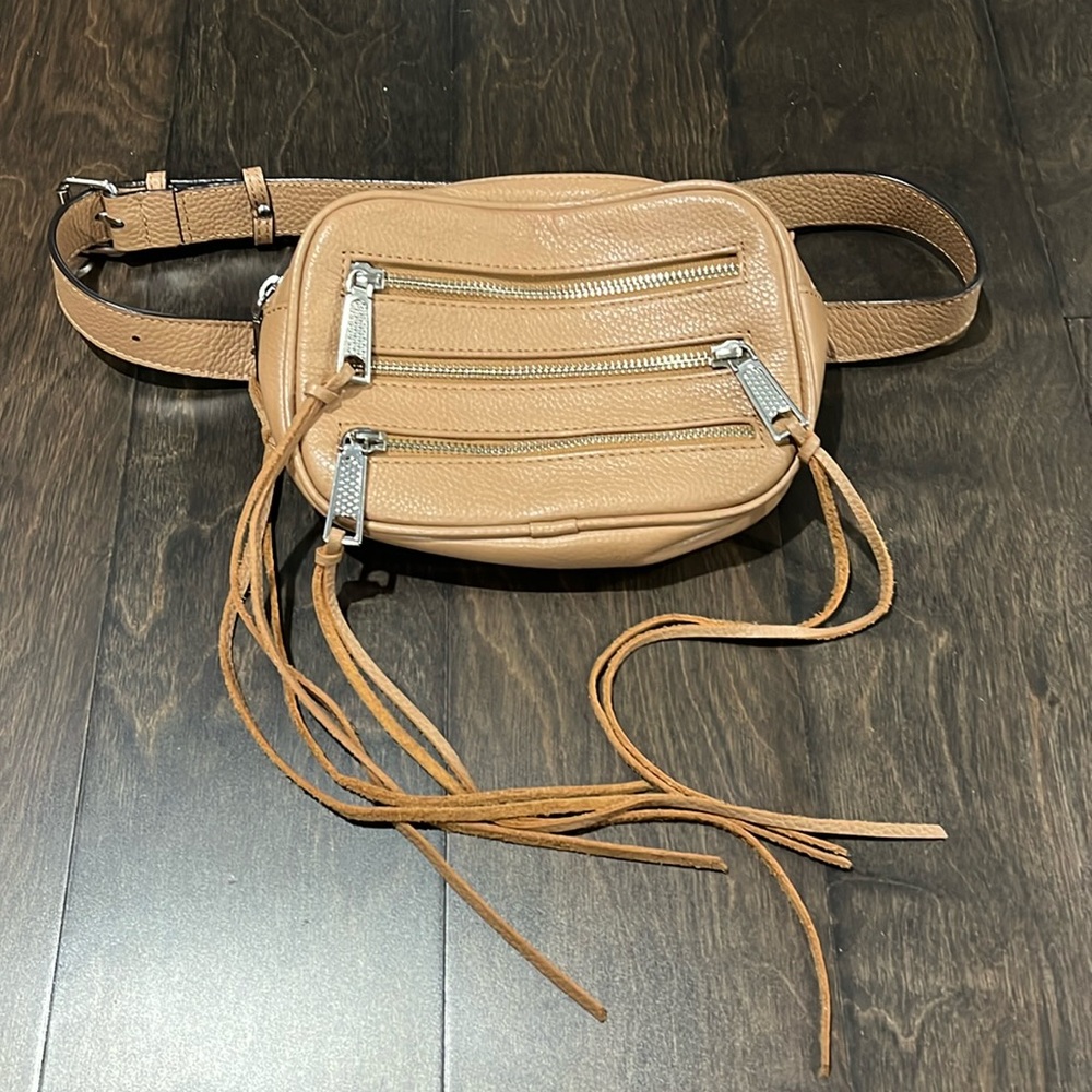 Rebecca Minkoff 3 zip leather belt bag/fanny pack